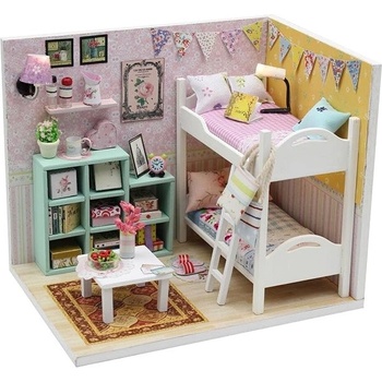 Dvěděti miniatura domečku Cynthiin prázdninový pokoj