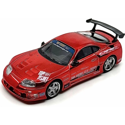 MINI GT Toyota Supra A80 Top Secret GT-300 Top Secret Red Chrome 1:64