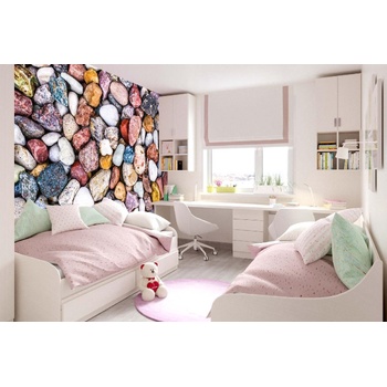 DIMEX ART s. r. o Самозалепваща се флизелинова фототапета цветни камъчета 375 x 250 см