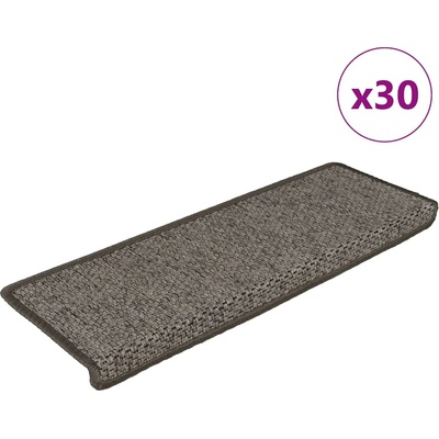 vidaXL Стелки за стълби, вид сизал, 30 бр, 65x21x4 см, сиво и бежово (3365884)