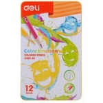  Цветни моливи Deli Color Emotion 12цв. метална кутия 00205