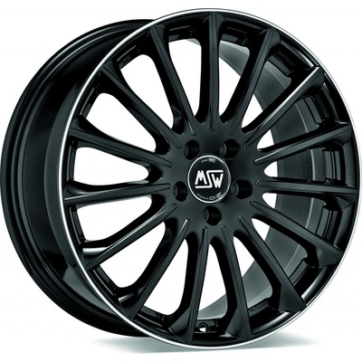 MSW 30 9x18 5x112 ET40 gloss black diamond lip