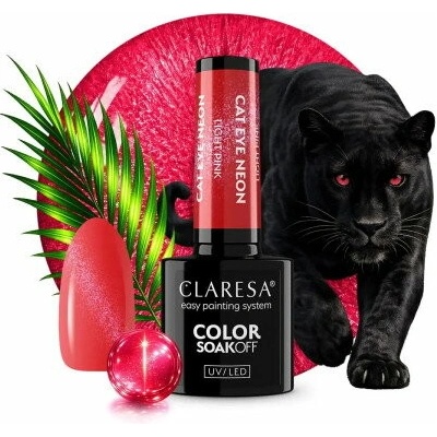 Claresa Gél lak Cat Eye NEON LIGHT PINKNeónový koral 5 g