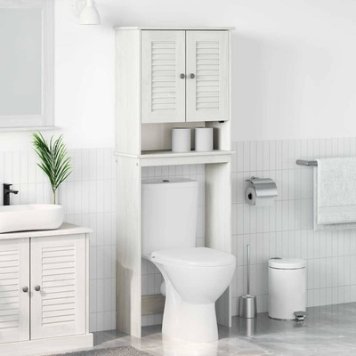 vidaXL Тоалетна Шкаф VIGO Бяло и антикварно бяло 60 x 27 x 161 см (4019128)