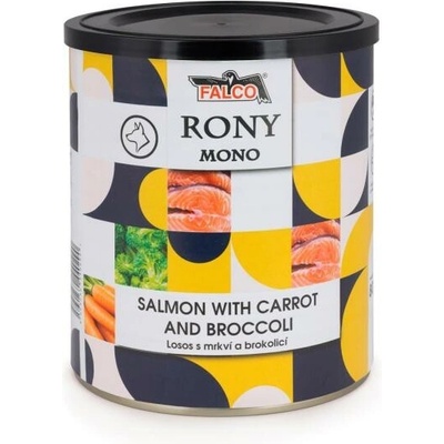 Rony Mono s lososem s mrkví a brokolicí 8x800 g