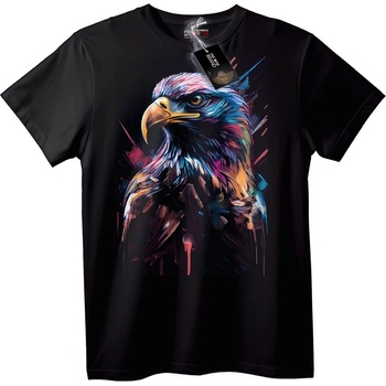 NOONEBRAND Тениска Цветен Орел - L, Black