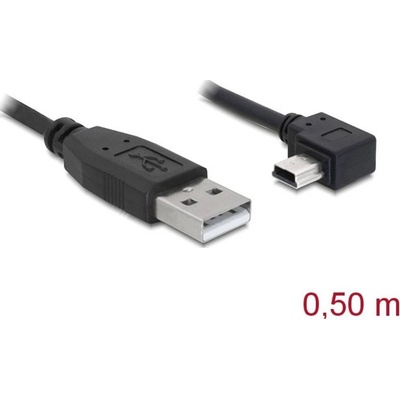 Delock kábel USB 2.0 A-samec > USB mini-B 5-pin samec pravoůhlý, 0,5m