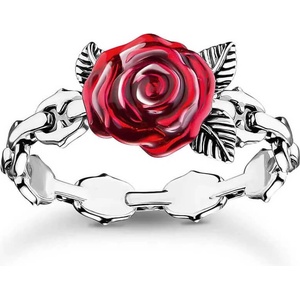 Thomas Sabo Пръстен Thomas Sabo Roses Romance сребърен (TR2482-664-10-54)
