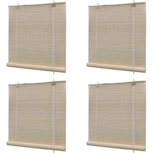 vidaXL Естествени бамбукови ролетни щори 4 бр 120x160 см (278743)
