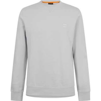 HUGO BOSS Риза с дълъг ръкав Boss Mens BOSS ORANGE Long Sleeve Premium Cotton Sweatshirt (Westart Crew Neck) - Pastel Grey