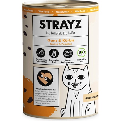 STRAYZ BIO 6 x bio kuracie & bio cuketa 400 g