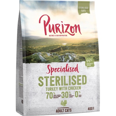 Purizon Sterilised Adult krůta & kuře bezobilné 400 g