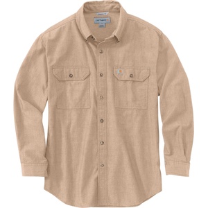 Carhartt Мъжка риза с копчета Carhartt Loose Chambray L/S Shirt - Dark Tan Chambray (033-2108-0212)
