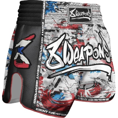 8 WEAPONS Muay Thai trenýrky Cut like a Blade 2.0 bílé