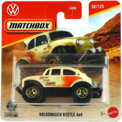 Matchbox: Autíčko v papírové krabičce Volkswagen Beetle 4X4