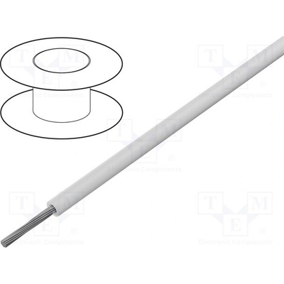 Belden 83046 009100 Vodič lanko Cu 26AWG TFE bílá 250V Stínění 30m 1x26AWG