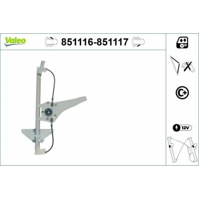 Mechanizmus zdvíhania okna VALEO 851116