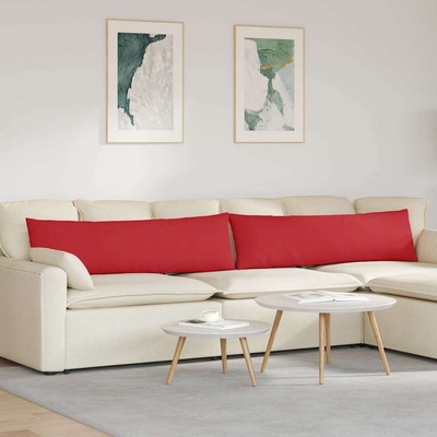 vidaXL Диван възглавници 2 pcs Червено 145 x 40 см текстил (42013837)