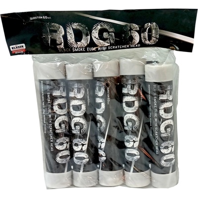 Klásek pyrotechnics dýmovnice škrtací černá 5 ks