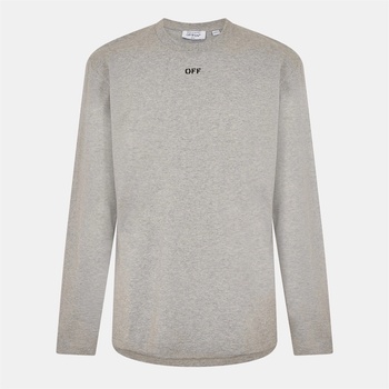 Off White Тениска Off White Men's - Skate Long Sleeve T-Shirt - Grey/Black