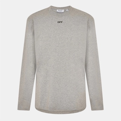 Off White Тениска Off White Men's - Skate Long Sleeve T-Shirt - Grey/Black