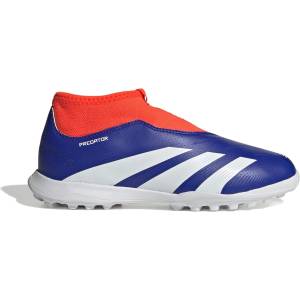 adidas Юношески футболни стоножки Adidas Predator League Juniors Laceless Astro Turf Football Boots - Blue/White/Red