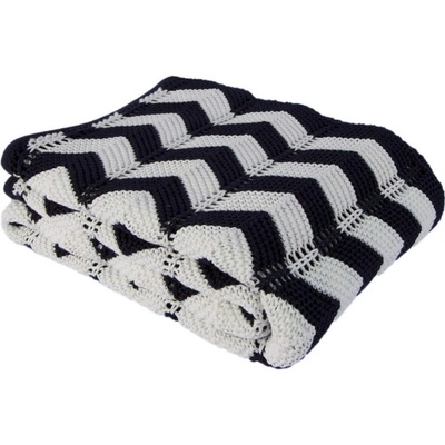 Homemania Decor Cozy deka bílá/černá 130x170