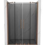 Mexen Velar Duo плъзгащи се душ врати 160 см, графит, четкан мед - 871-160-000-42-65 (871-160-000-42-65)