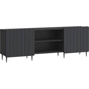 vidaXL ТВ шкаф Черно 150 x 31 x 52 см Инженерна дървесина (894456)