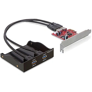 Delock Преден панел DeLock 2 x USB 3.0 вкл. PCI Express Card 61775 Компонент > Разширителна карта (61775)