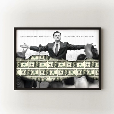 Make Money Velikost: 30x40 cm, Rám: Černý