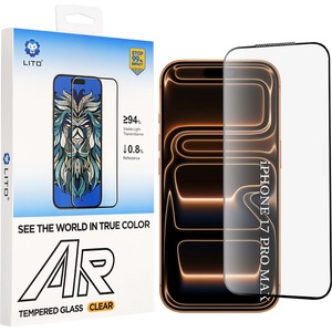 LITO Стъклен протектор Lito AR SE Tempered Glass - iPhone 18 Pro Max / iPhone 17 Pro Max - Черен