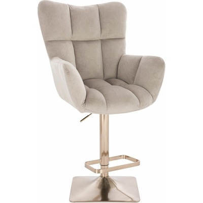 LuxuryForm Design Aurora Velur na zlatej hranatej podstave latte