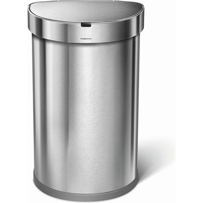 SIMPLEHUMAN ST2009 Bezdotykový odpadkový koš 45 l, půlkulatý, matná ocel