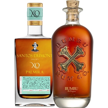 Set Bumbu rum + Santos Dumont XO Palmira 2 x 0,7 l (set)