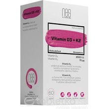 NesVitamins Vitamín D3 2000 IU + vitamín K2 70 mcg 60 kapsúl