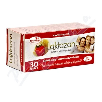 Gelda Laktazan enzym laktáza s příchutí jahody 30 tabliet