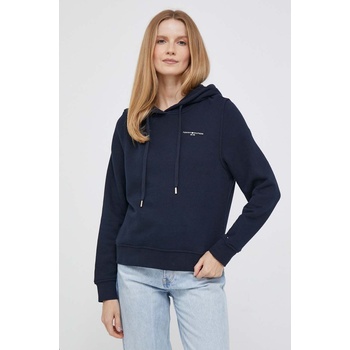 Tommy Hilfiger Суичър Tommy Hilfiger в тъмносиньо с качулка изчистен дизайн WW0WW40274 (WW0WW40274)