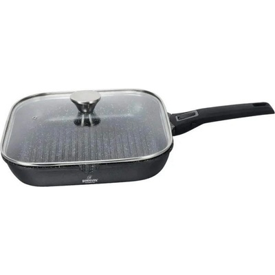 BOHMANN 28 х 28 см индукционен грил тиган с капак с подвижна дръжка Bohmann модел BH 1730-28GP (BH 1730-28GP)