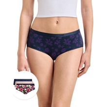 DIM LES POCKETS COTTON BOXER 3x Dámske bavlnené nohavičky 3 ks DI004C20 smotanová tehlová