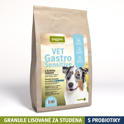 Yoggies VET Gastro Sensitive s morčacím mäsom lisované za studena s probiotikami 5 kg