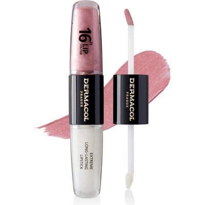 Dermacol 16H Lip Colour Extreme Long-Lasting Lipstick dlhotrvajúca dvojfázová farba a lesk na pery No. 11 8 ml