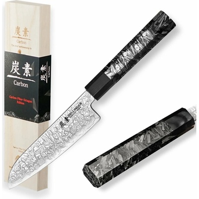 Dellinger Nůž KO-Santoku 140 mm Carbon Fiber Octagon