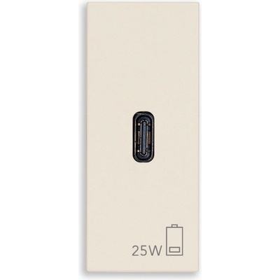 Vimar 30292. C25C PD USB-C Контакт Linea 1M 25W, canvas, (30292.C25C)