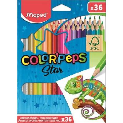 Maped ColorPeps Star sada farebných trojhranných ceruziek 36 rôznych farieb 832017FC