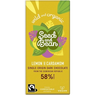 Seed and Bean hořká Citrón a Kardamom 85 g