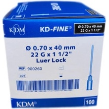 KD Medical Injekční jehla KD-Fine 22 G 0,7 x 40 černá 100 ks