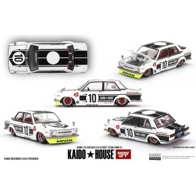 MINI GT Datsun 510 Street Team XMM V1 1:64