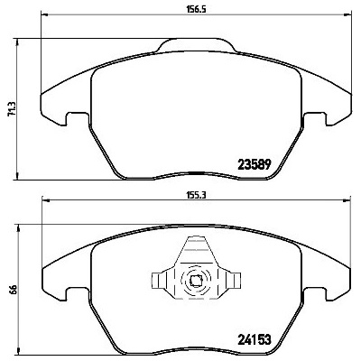BREMBO Sada brzdových platničiek kotúčovej brzdy P61076