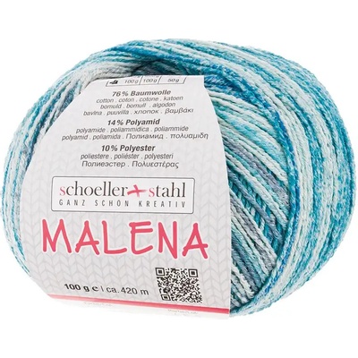 Schoeller+Stahl MALENA - 76% bavlna, 14% polyamid, 10% polyester - Ručně pletací příze Barva: 112. petrol